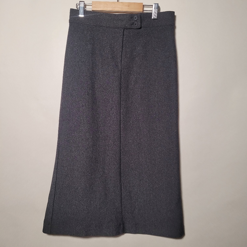 Vintage Creation Riccardo Forte grey tweed maxi skirt US XS/S 80s 90s